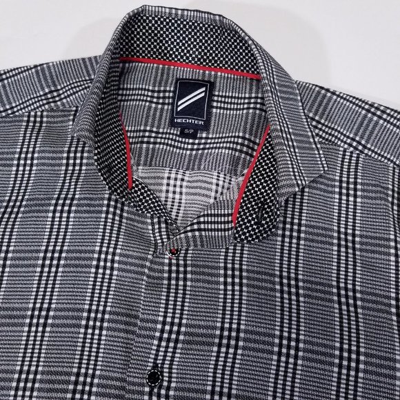 Hechter Checks/Boxes Casual Button Up Shirt - Picture 2 of 8